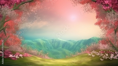 Enchanted Landscape - Fantasy Garden Background with Copy Space © Jardel Bassi