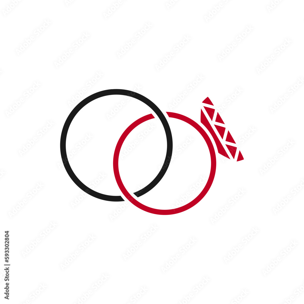 Top choice of Wedding rings icon in in red and black fill mode. Vector illustration in trendy style. Editable graphic resources for many purposes. Top choice of Wedding rings icon in in red and black fill mode. Vector illustration in trendy style. Editable graphic resources for many purposes.