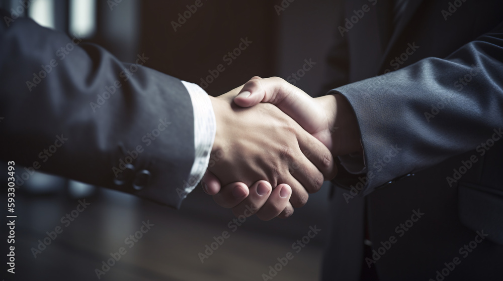 Professional Businessman Making a Strategic Handshake generative ai
