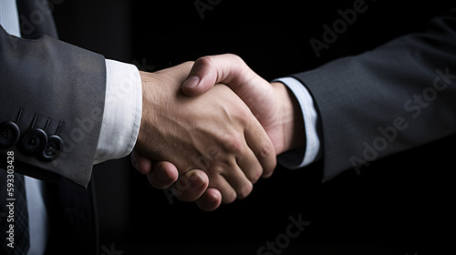 Businessman Sealing a Crucial Business Decision with Handshake generative ai