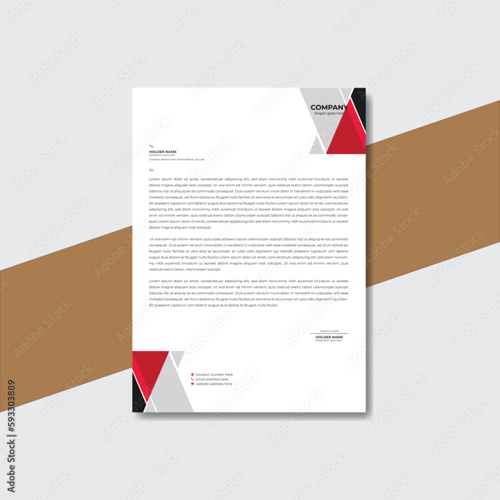 Printable modern letter head design Stock Vector | Adobe Stock