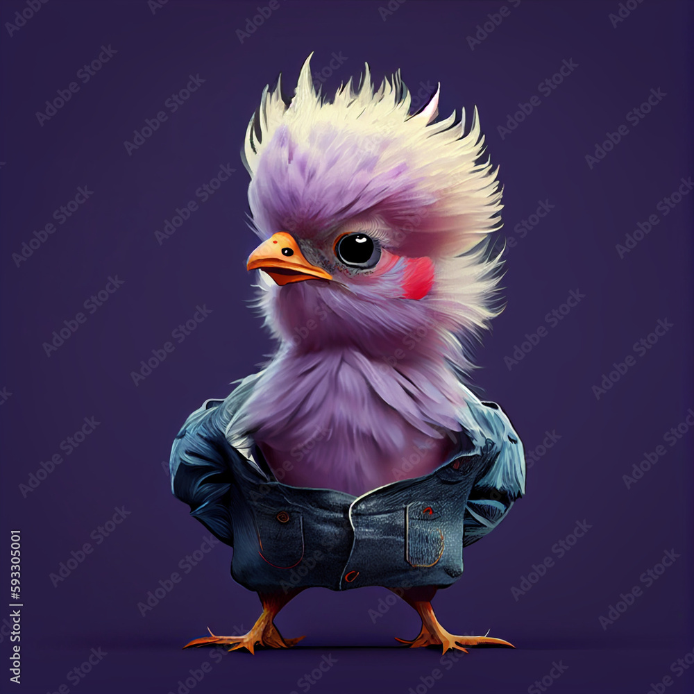 Little chicken Portrait NFT Art