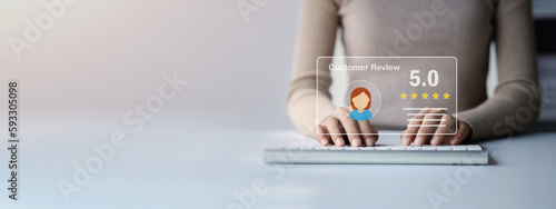 Product or service review ideas from customers, writing reviews from customers who use the products and services of the store to express their satisfaction and increase the credibility of the store.