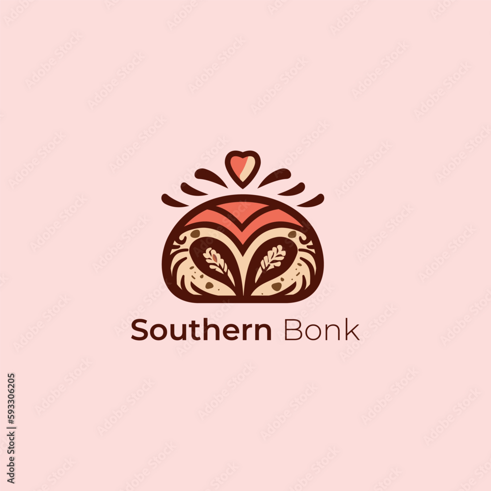 Southern Bonk Logo for a food shop. minimal logo.