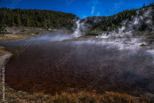 Yellowstone Hot Springs Geyser