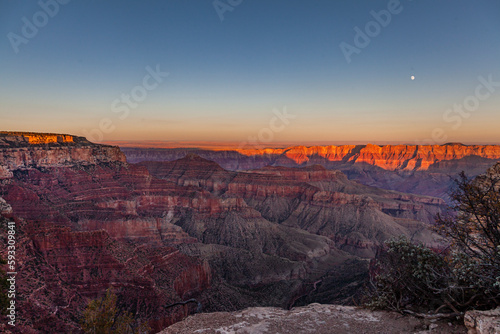 The Grand Canyon North Rim at Sunset 