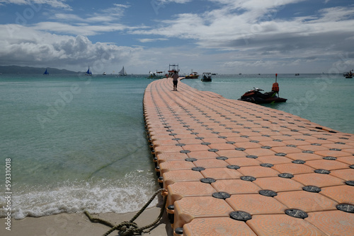 pontoon pier, Boracay, hilippines photo