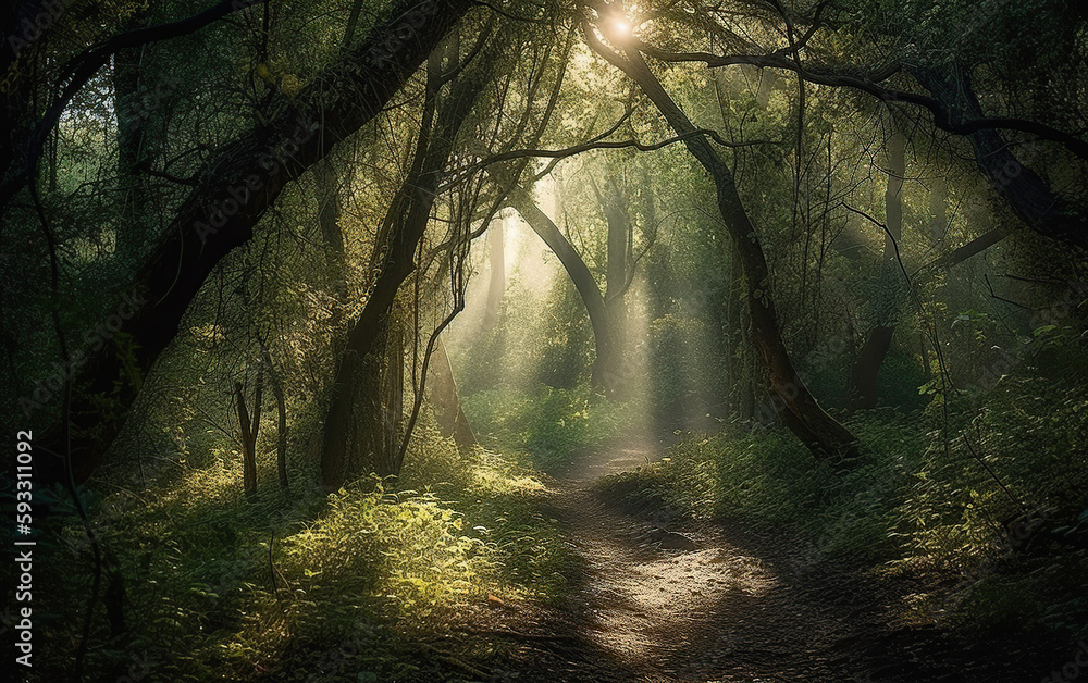 Fototapeta premium forest in the morning