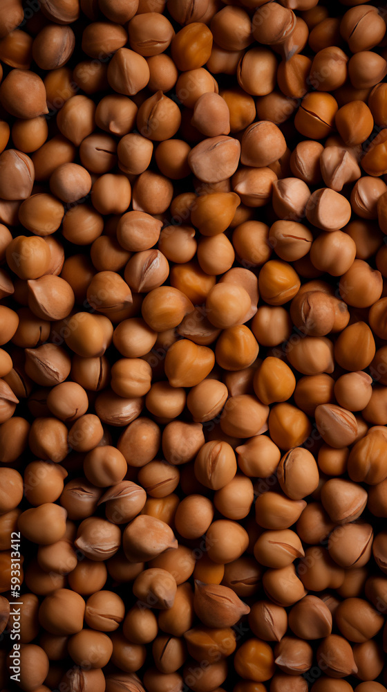 Background from chickpeas pattern. Realistic illustration. Close-up. Generativ ai Background from chickpeas pattern. Realistic illustration. Close-up. Generativ ai