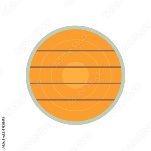 Log wood or timber vector icon. Include sawing method, live sawn pattern for process in mill, sawmill industry. Material from nature sawn to lumber, board or plank for woodworking, construction.