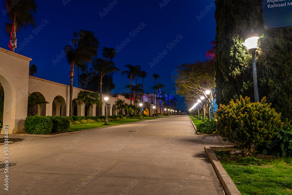 San Diego's Balboa Park at night