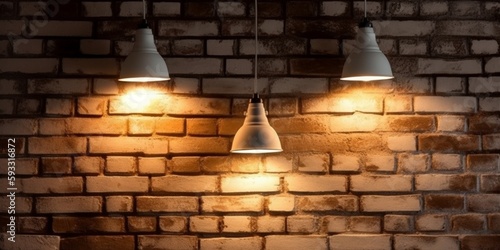 lamp on the wall, Created by AI generation, AI generative