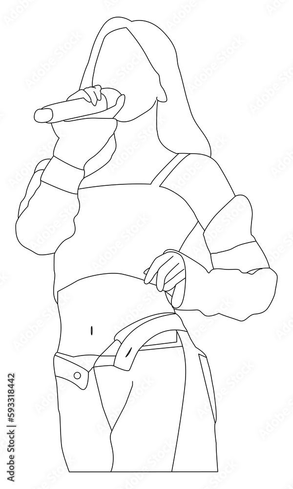 kpop idol star south korea line art sketch vector illustration eps.10 kpop idol star south korea line art sketch vector illustration eps.10