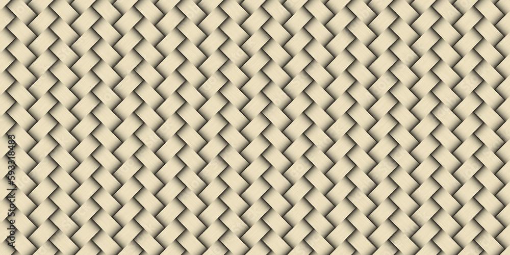Light wicker texture background. Woven pattern. Template for web sites, sticker labels, wallpaper, banners, leaflets, cover design, fabric. 3d rendering