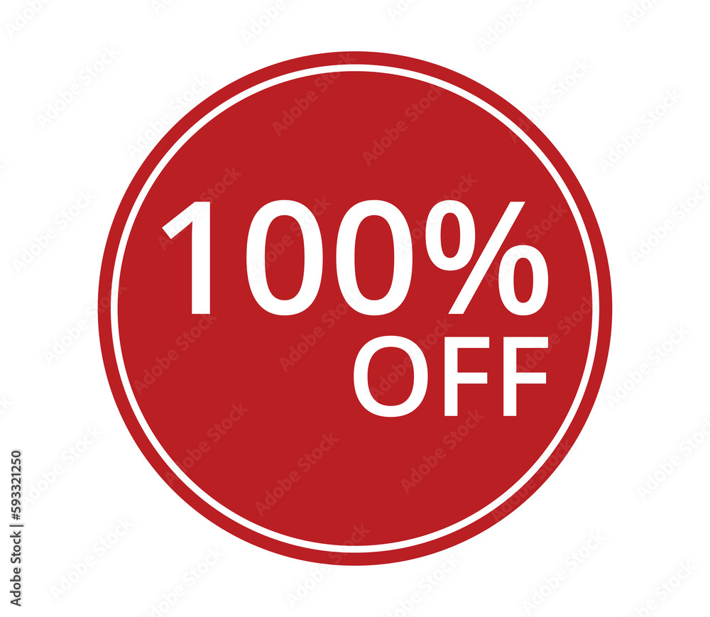 100% of discount. Discount price. Special offer discount.The concept of the social network.Vector illustration. 100% of discount. Discount price. Special offer discount.The concept of the social network.Vector illustration.