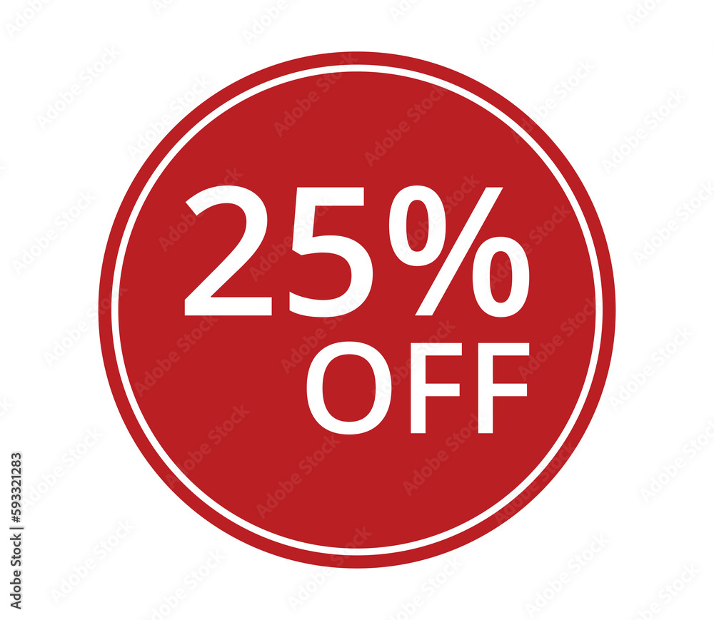 25% of discount. Discount price. Special offer discount.The concept of the social network.Vector illustration. 25% of discount. Discount price. Special offer discount.The concept of the social network.Vector illustration.