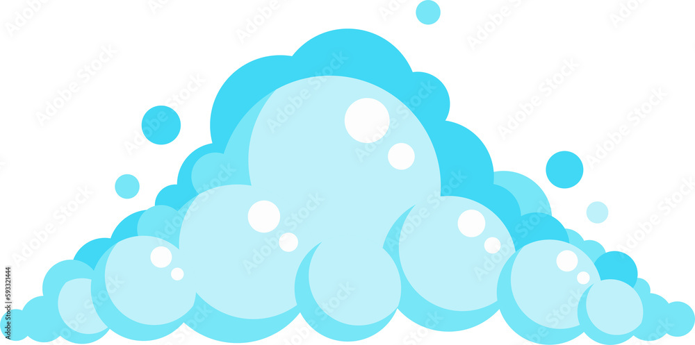 Cartoon soap foam set with bubbles. Light blue suds of bath, shampoo, shaving, mousse. Cartoon soap foam set with bubbles. Light blue suds of bath, shampoo, shaving, mousse.