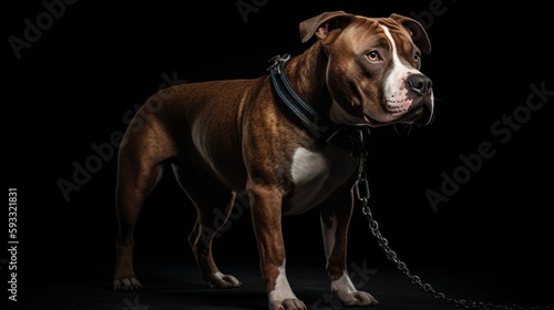 Hund Rasse Pittbull, generative AI photo