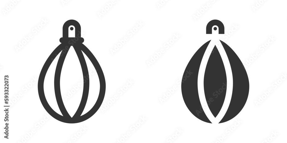 Boxing pear. Boxing bag symbol. Vector illustration.
