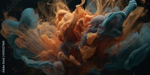 Colorful smoke, Created by AI generation, AI generative