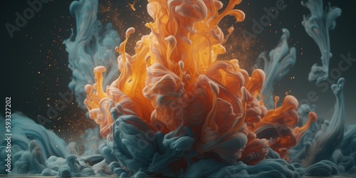 Colorful smoke, Created by AI generation, AI generative © WeiShiun