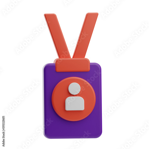 Money Corruption id card 3d Illustration