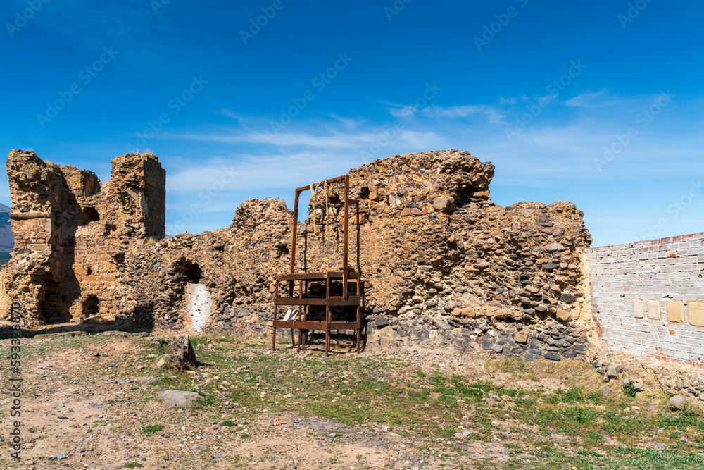 Interior of the castle to the castle of Trasmoz. Fortress located in the town of Trasmoz in Zaragoza, in the vicinity of the Moncayo mountain range.