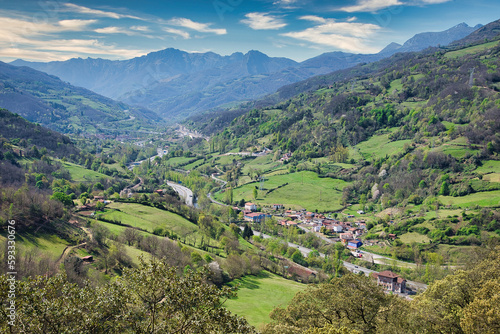 Huerna valley near Cobertoria and Vega del Rey villages  Lena municipality  Asturias  Spain