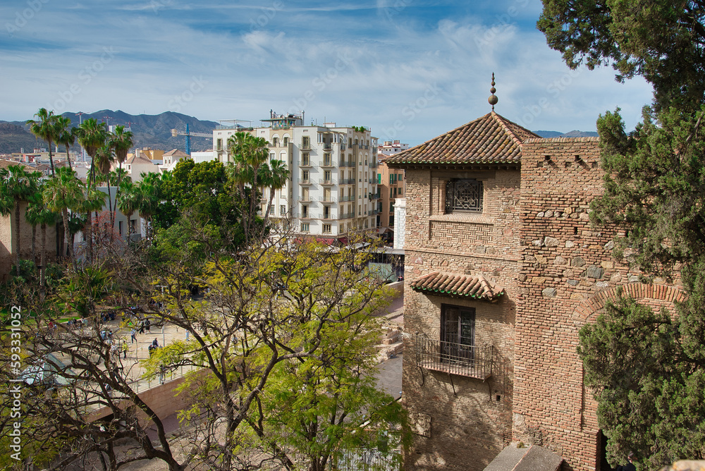 Fortress Alcazaba, Malaga city, Andalucia, Spain