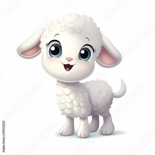 baby lamb. Generative AI
