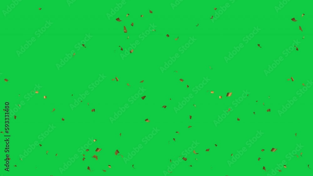 Gold Confetti Party Popper Explosion on a Green screen Gold Confetti Party Popper Explosion on a Green screen