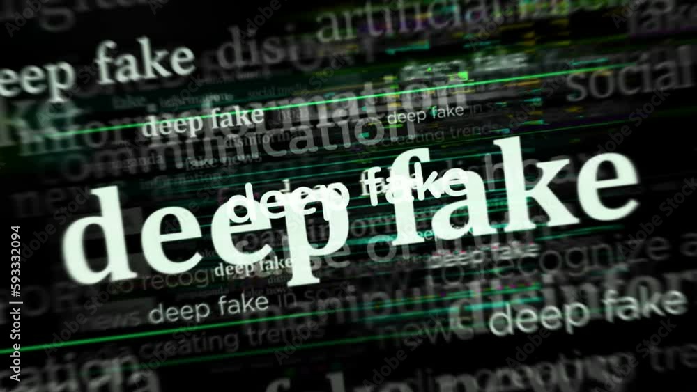 Deep fake hoax false and ai manipulation headline news across international media. Abstract concept of news titles on noise displays loop. TV glitch effect seamless and looped. Deep fake hoax false and ai manipulation headline news across international media. Abstract concept of news titles on noise displays loop. TV glitch effect seamless and looped.