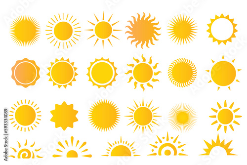 set of sun icons