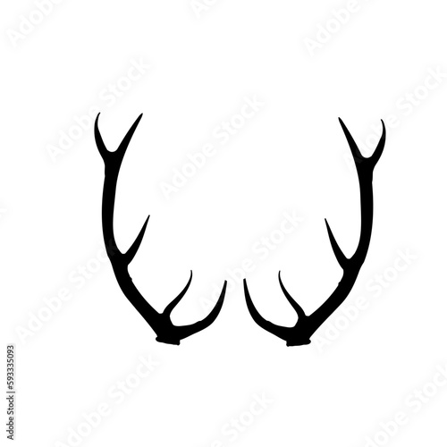 Deer antlers silhouette