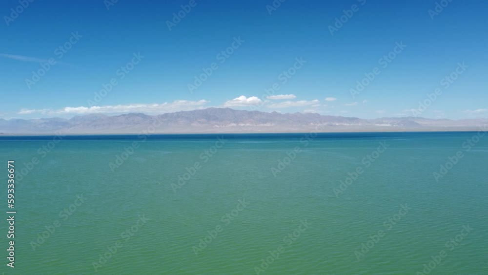 Drone orbit shot of an ocean