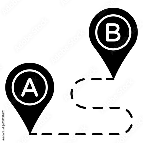 Unique design icon of ab location 