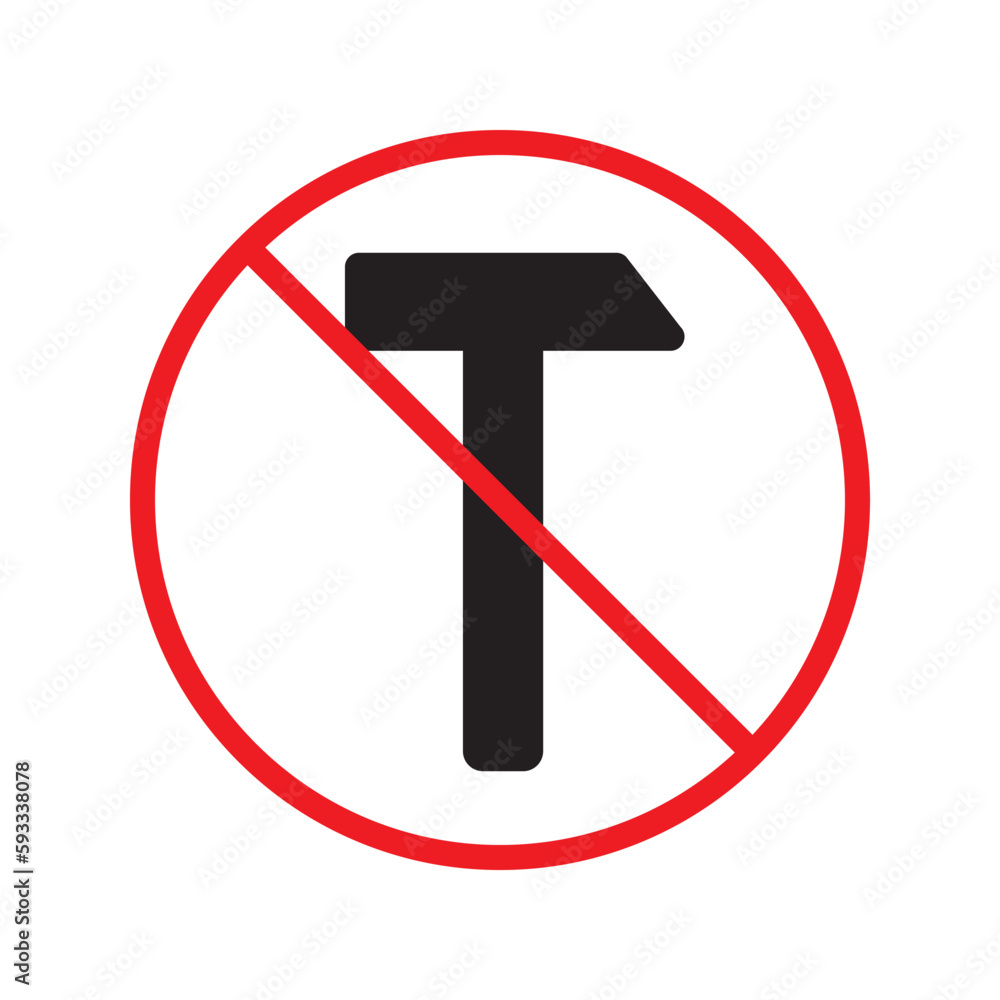 No hammer icon. Forbidden hammer icon. No tools vector sign. Prohibited toolkit vector icon. Warning, caution, attention, restriction label ban flat sign design. No instruments symbol pictogram No hammer icon. Forbidden hammer icon. No tools vector sign. Prohibited toolkit vector icon. Warning, caution, attention, restriction label ban flat sign design. No instruments symbol pictogram