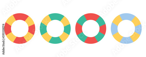 Vector illustration of a lifebuoy. Flat style. Isolated objects