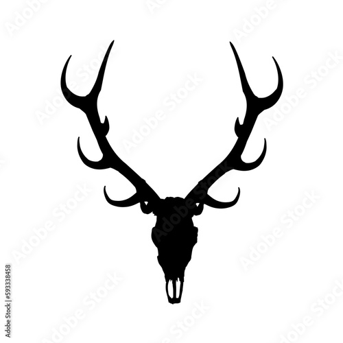  Deer antlers silhouette