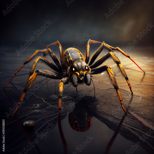 spider created witch Generative AI technology © Damian