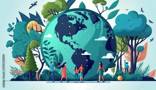 World Environment Day, Importance of protecting nature. Environment World Earth Day, Generative Ai