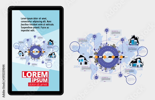 Infographic vector elements for business presentation. photo