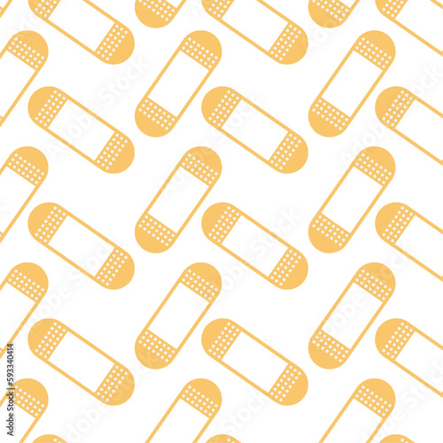 medical style pattern of plasters on white background
