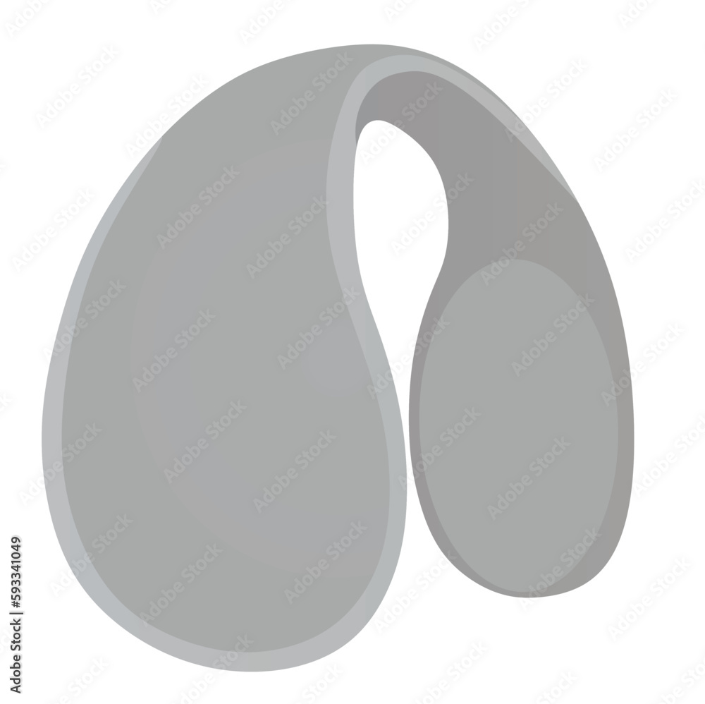 Grey ears muffs. vector illustration Grey ears muffs. vector illustration