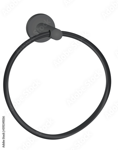 Bathroom towel ring. vector illustration