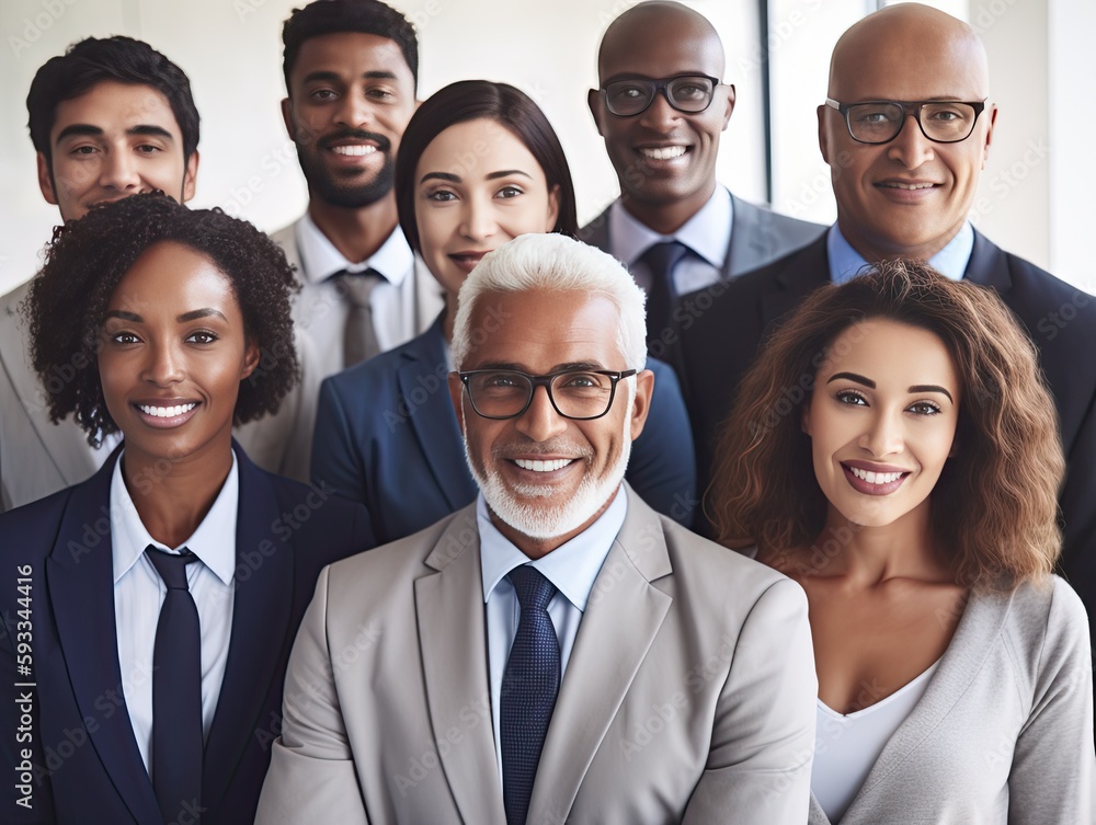 portrait of a smiling team of different nationalities portrait of a smiling team of different nationalities