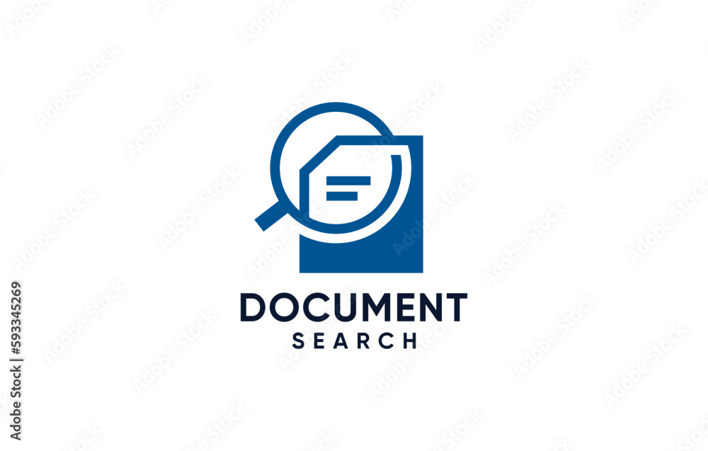 Fototapeta premium search document negative space logo design