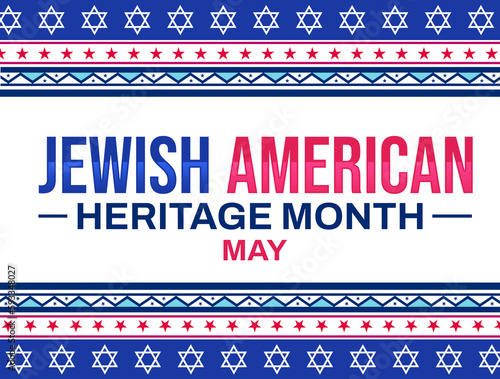 May is Jewish American Heritage Month, background wallpaper design in traditional style with stars
