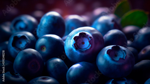 Juicy Blueberries, professional studio photography