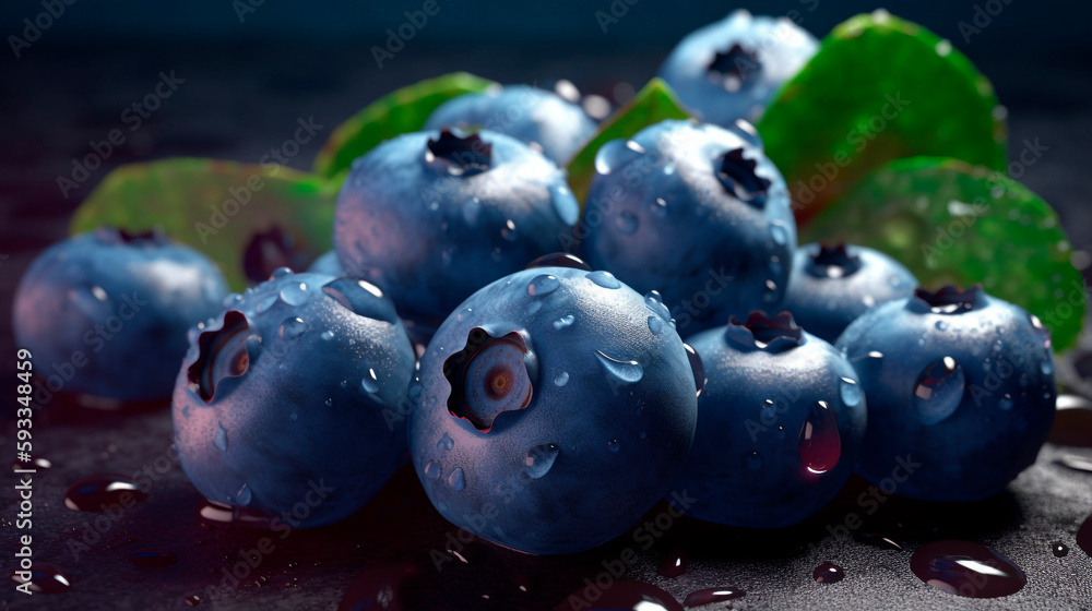custom made wallpaper toronto digitalJuicy Blueberries, professional studio photography